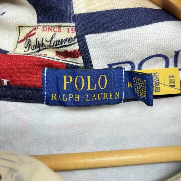 Polo Ralph Lauren Men's Patchwork-Ski-Print Fleece Pullover Hoodie Size Medium - Picture 5 of 8